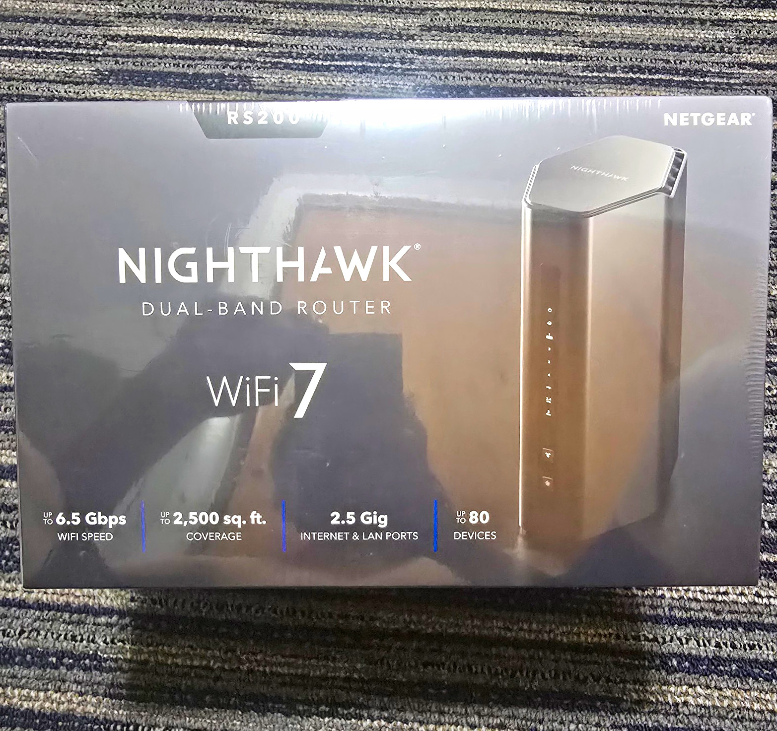 NETGEAR Nighthawk RS200 WiFi 7 Dual-Band Router 6.5Gbps 2.5GbE 4-Port