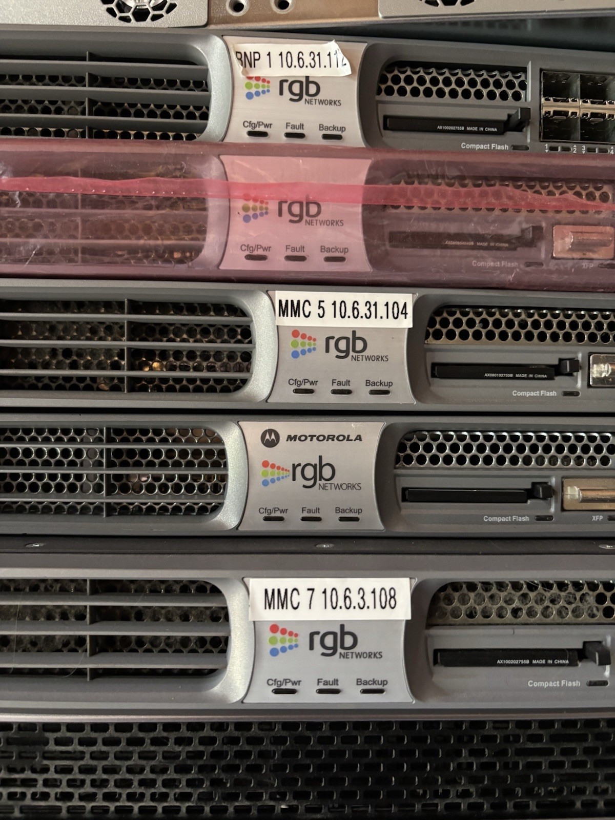 RGB Networks Rack Mountable Server BNPxr &  MMC Motorola  