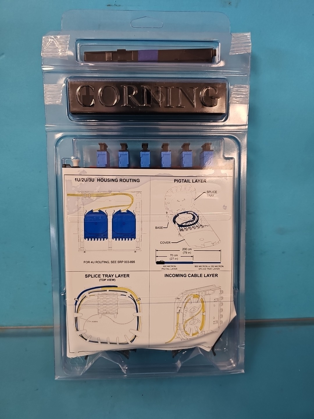 Brand New Corning CCH-CS12-59-P00RJ Pigtail Splice Cassette SC Duplex OS2 J Vers