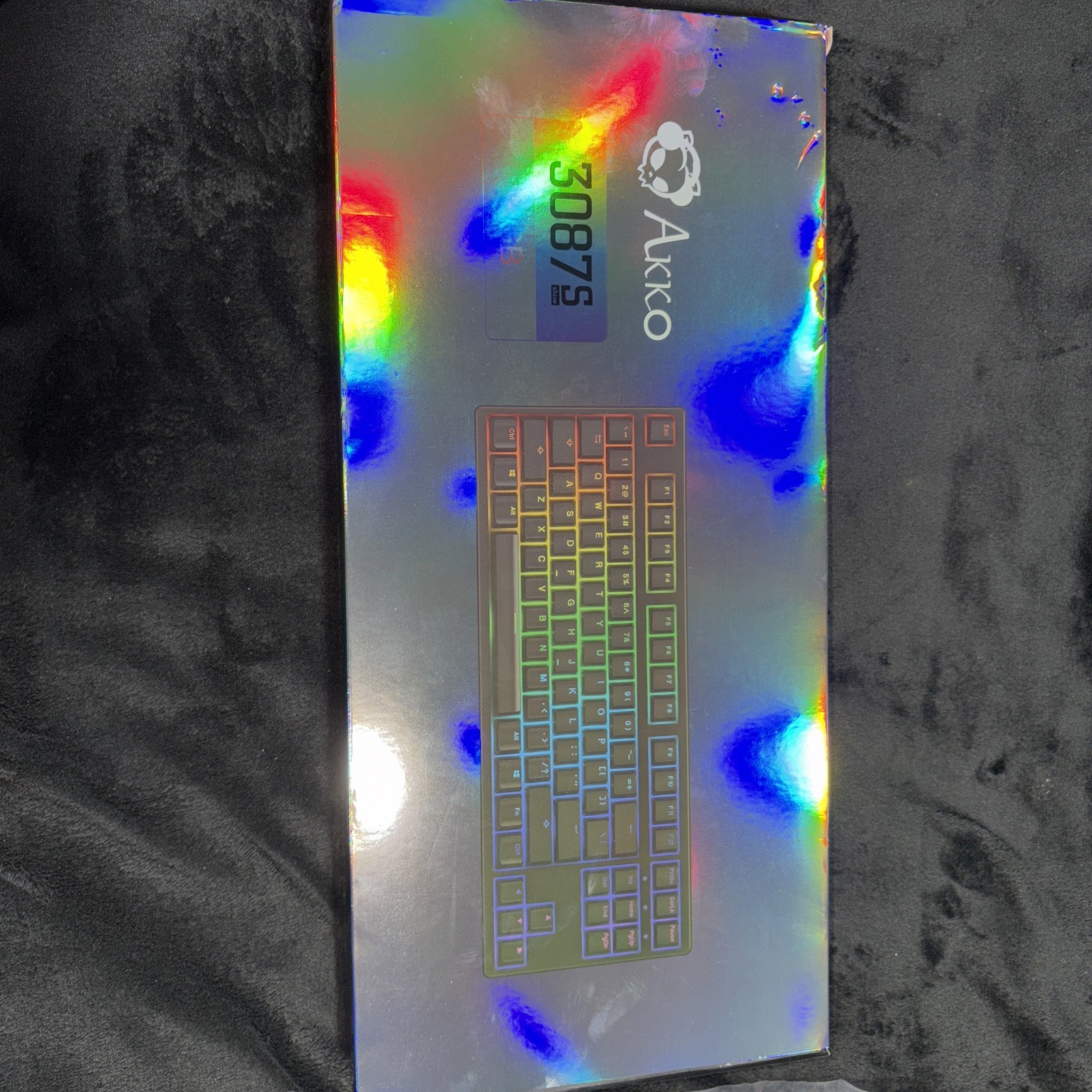 AKKO 3087S Mechanical Gaming Keyboard Cherry RGB Blue LED Rainbow Backlit -Black