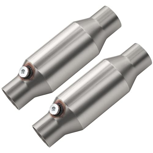  2.5" Universal Catalytic Converter, 2.5" Inch Inlet/Outlet Cat 2.5 Inch 2 pack
