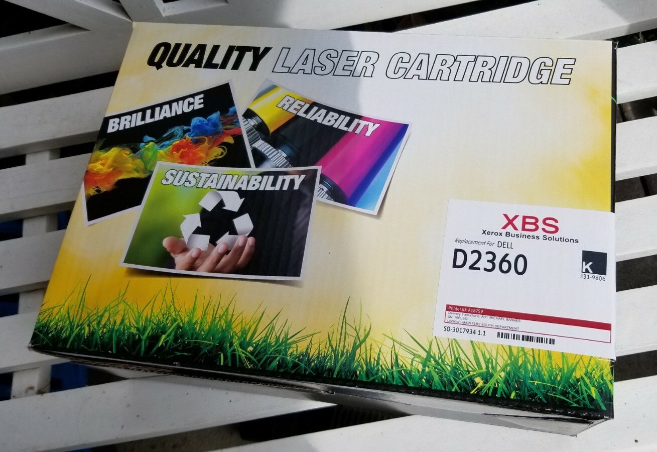 XBS D2360 Monochrome Laser Toner Cartridge for Dell B2360D B3460 B3465 Black NEW