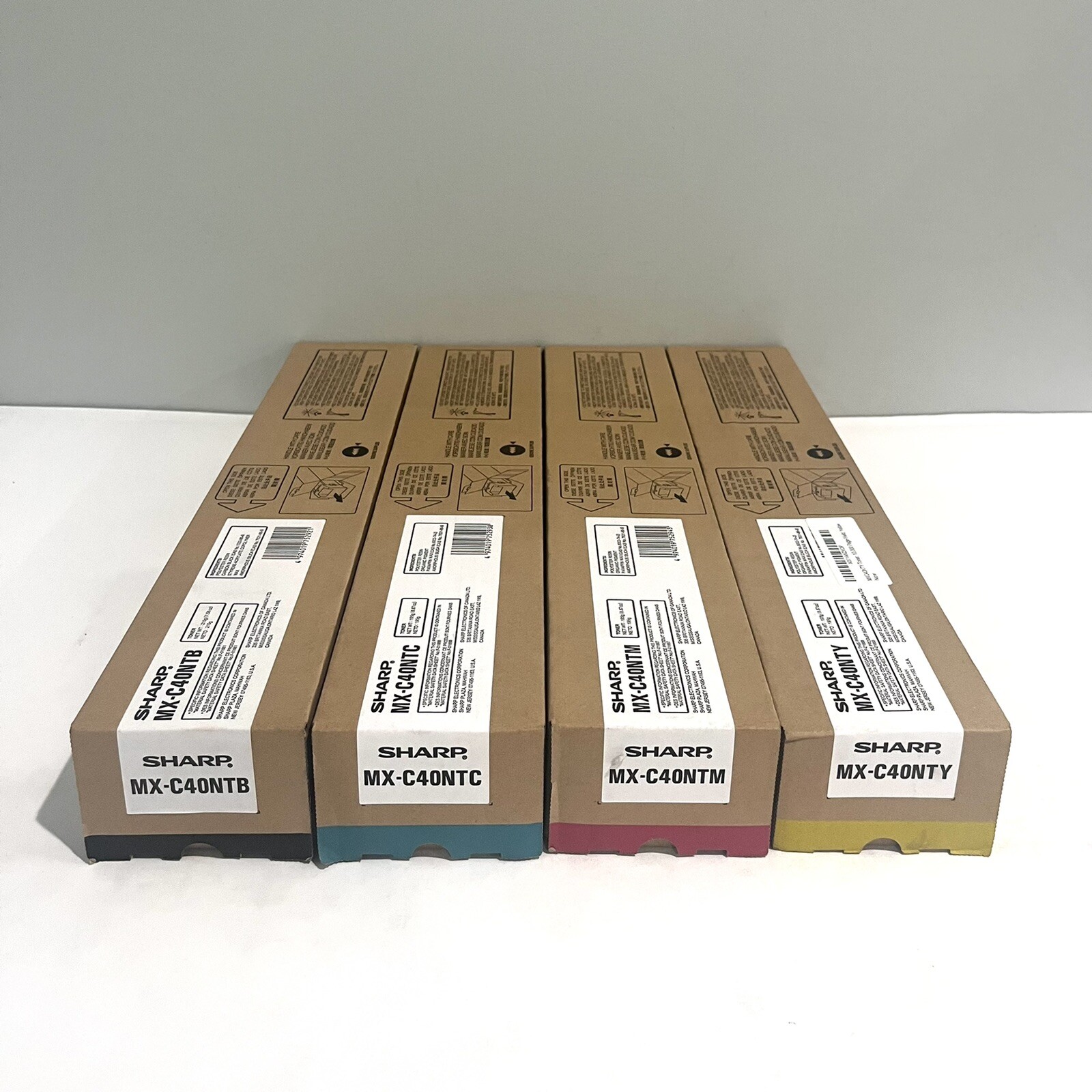 Sharp MX-C40NT Toner Cartridges Set CMYK For MXC311 MXC312 MXC401 Genuine NEW