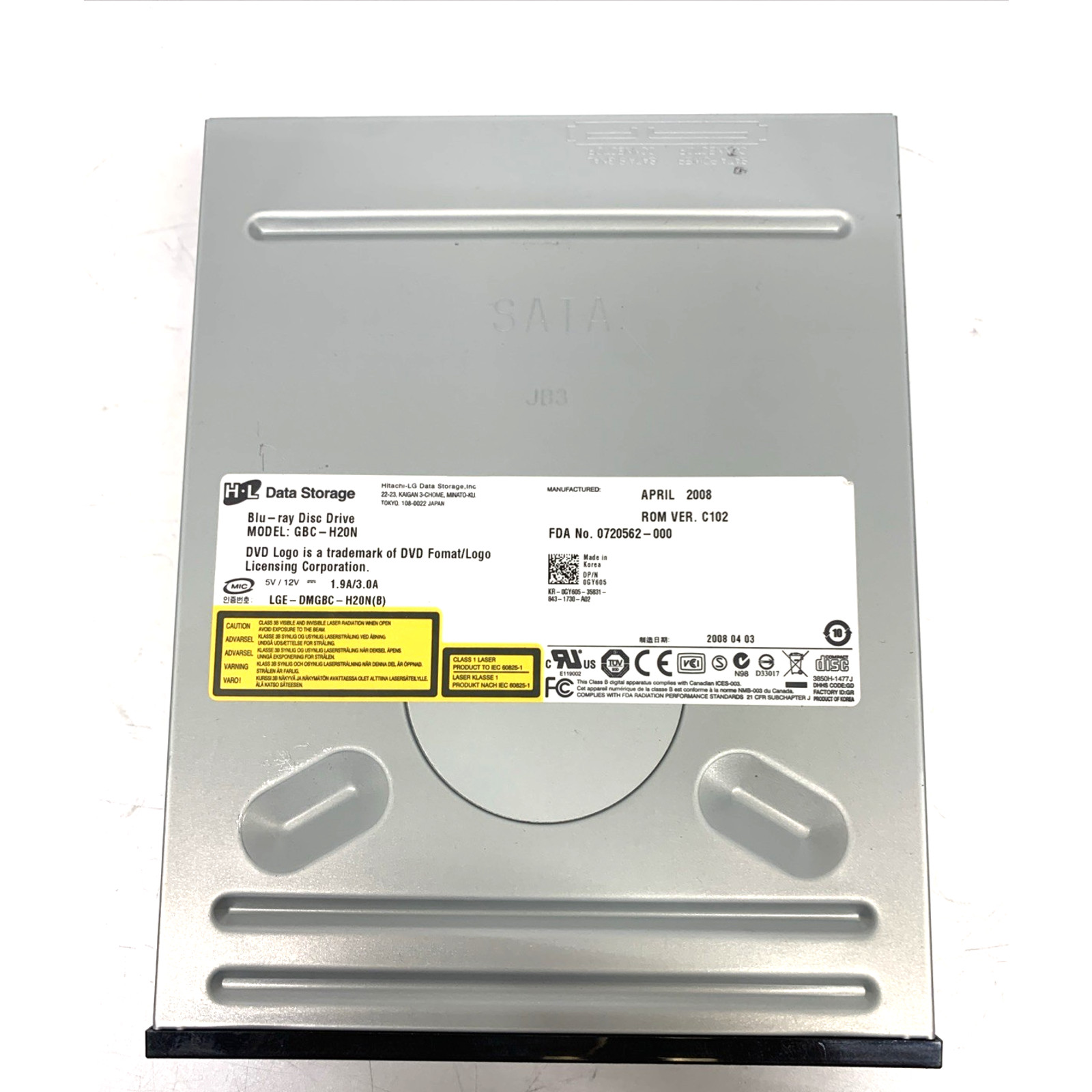 H•L (Hitachi-LG) GBC-H20N Data Storage Blu-ray HD DVD Drive - Tested