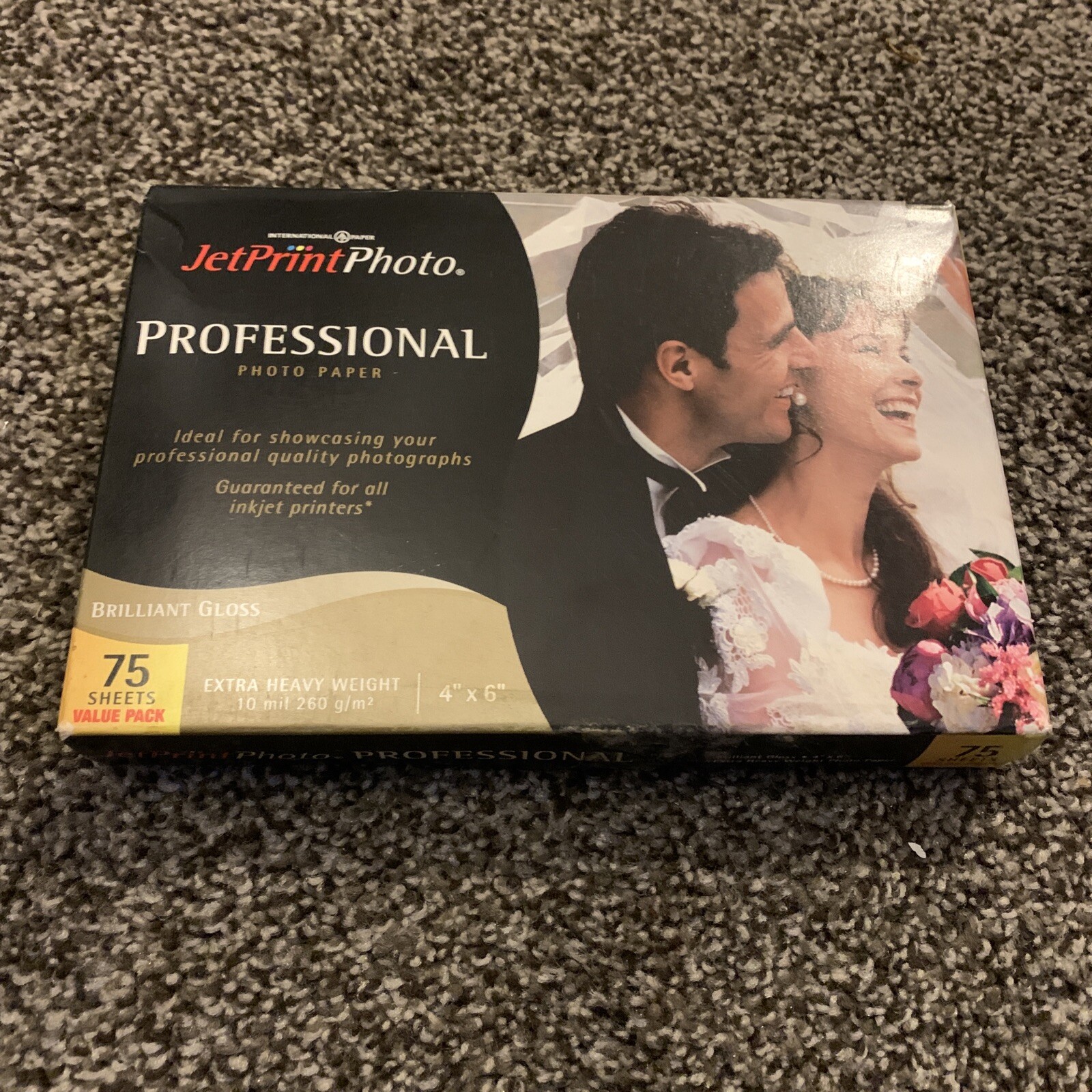 Jet Print Photo Professional Photo Paper 4" x 6" (75 Sheets) Brilliant Gloss