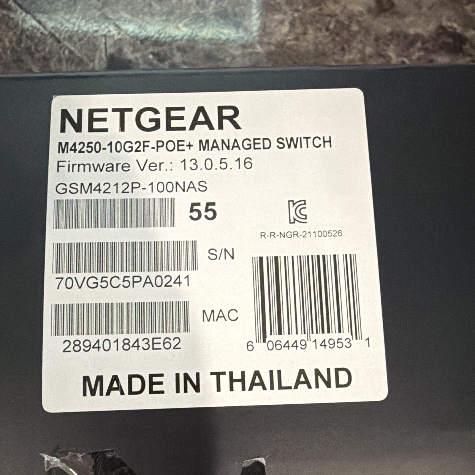 NETGEAR AV Line M4250-10G2F-PoE+ 10-Port 10GbE Rack Switch GSM4212P
