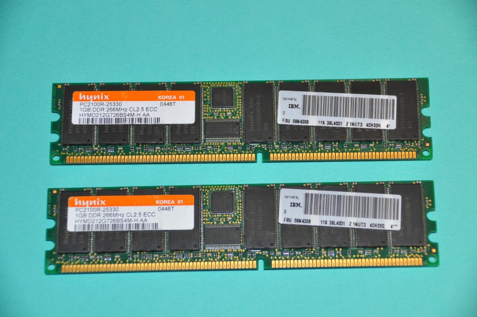 Hynix 2GB (2x 1GB) PC2100 DDR ECC Reg 184-Pin DIMM Memory HYMD212G726BS4M-H AA
