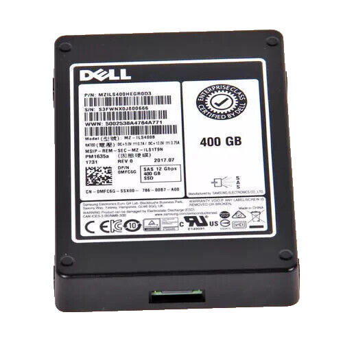 Dell 400GB SSD SAS 12G TLC MU 2.5in PM1635a MFC6G Mixed Use MZ-ILS400B