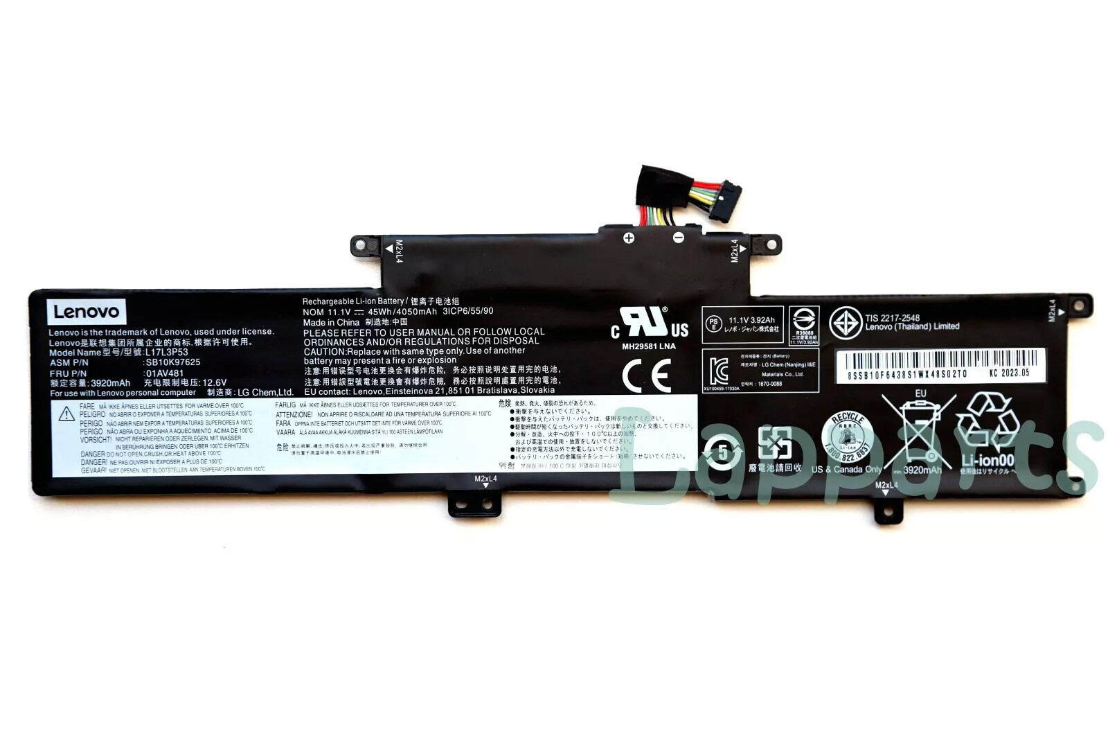 Genuine Battery L17C3P53 L17L3P53 For Lenovo ThinkPad L380 L390 S2 Yoga 2018 New
