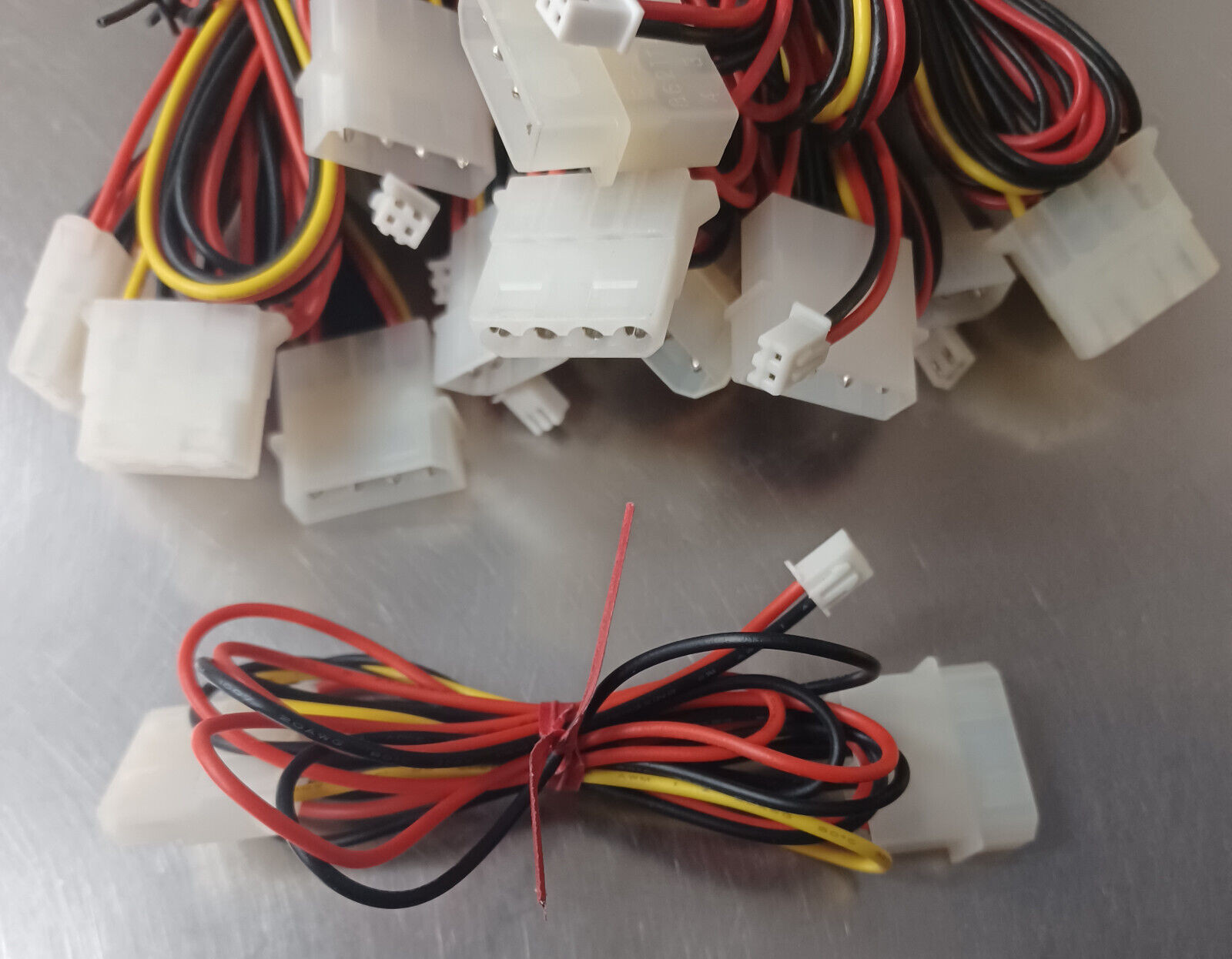 4 Pin Molex Cable 9" Extension with 12 Volt 20" Pigtail