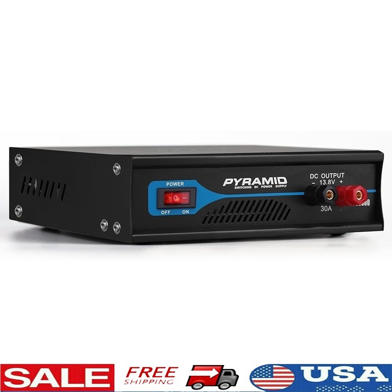Universal Compact Bench Power Supply AC to DC Converter 30A 13.8V W/ Cooling Fan
