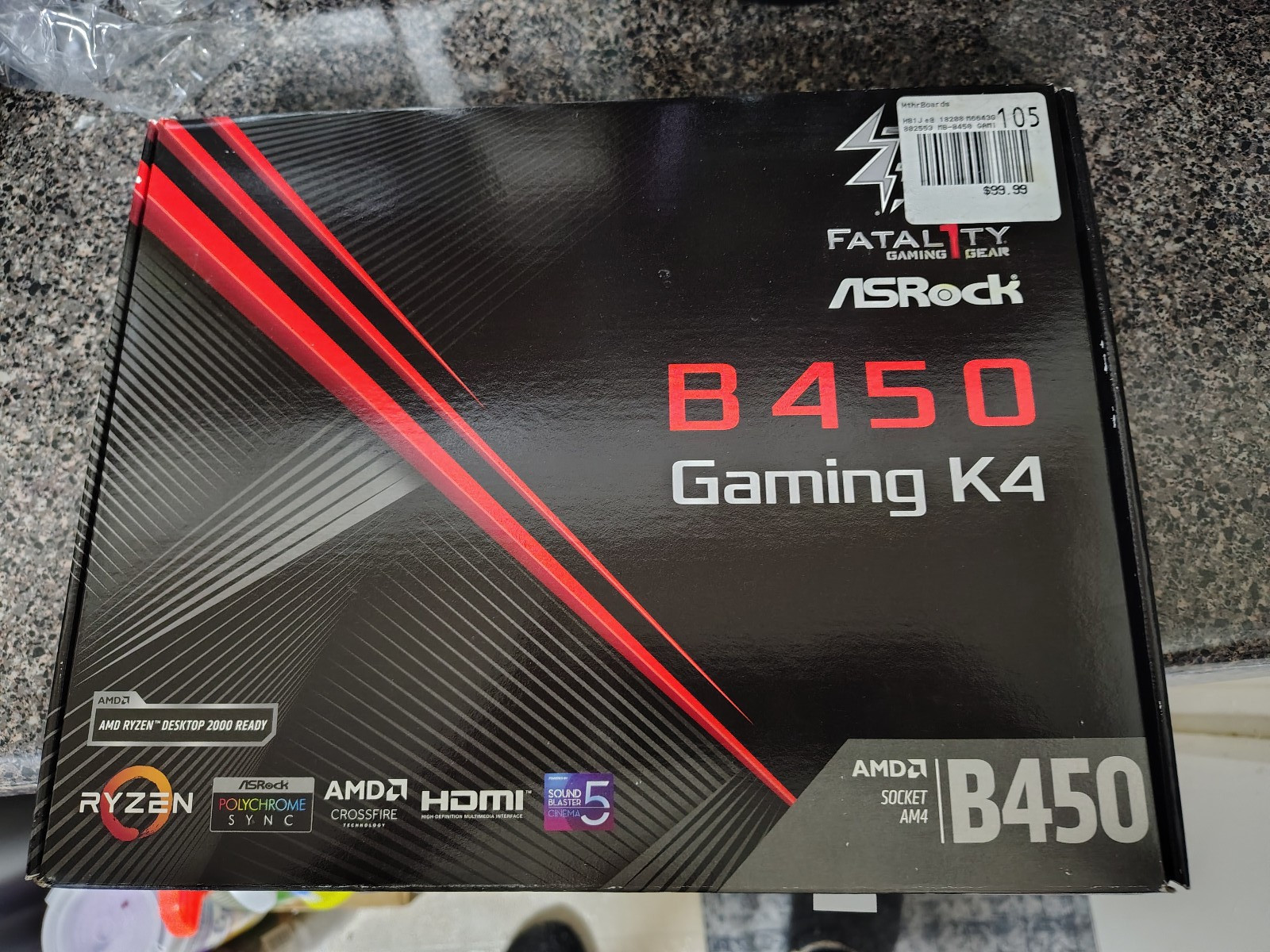 AS Rock AMD b450 Fatality AM4 Motherboard
