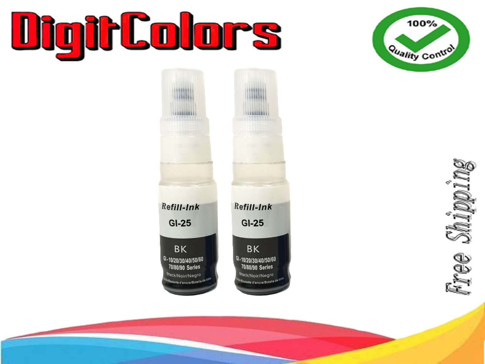 GI-25 Ink Refill Bottle for use Canon Maxify MegaTank GX2050 GX1050 GX2020 2 BK
