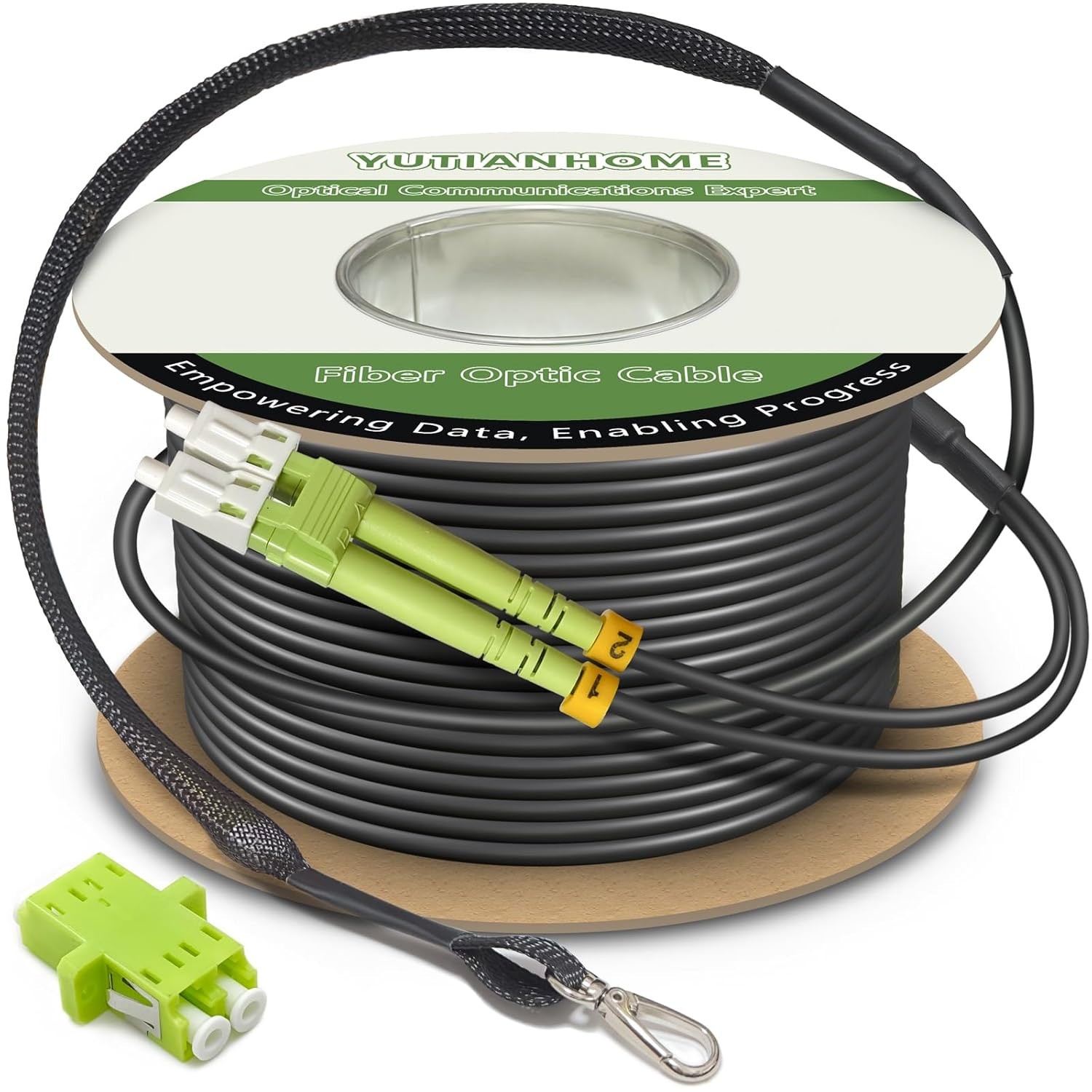 LC OM5 Multimode Wideband Industrial Armored TPU 5.0mm Fiber Optic Patch Cable