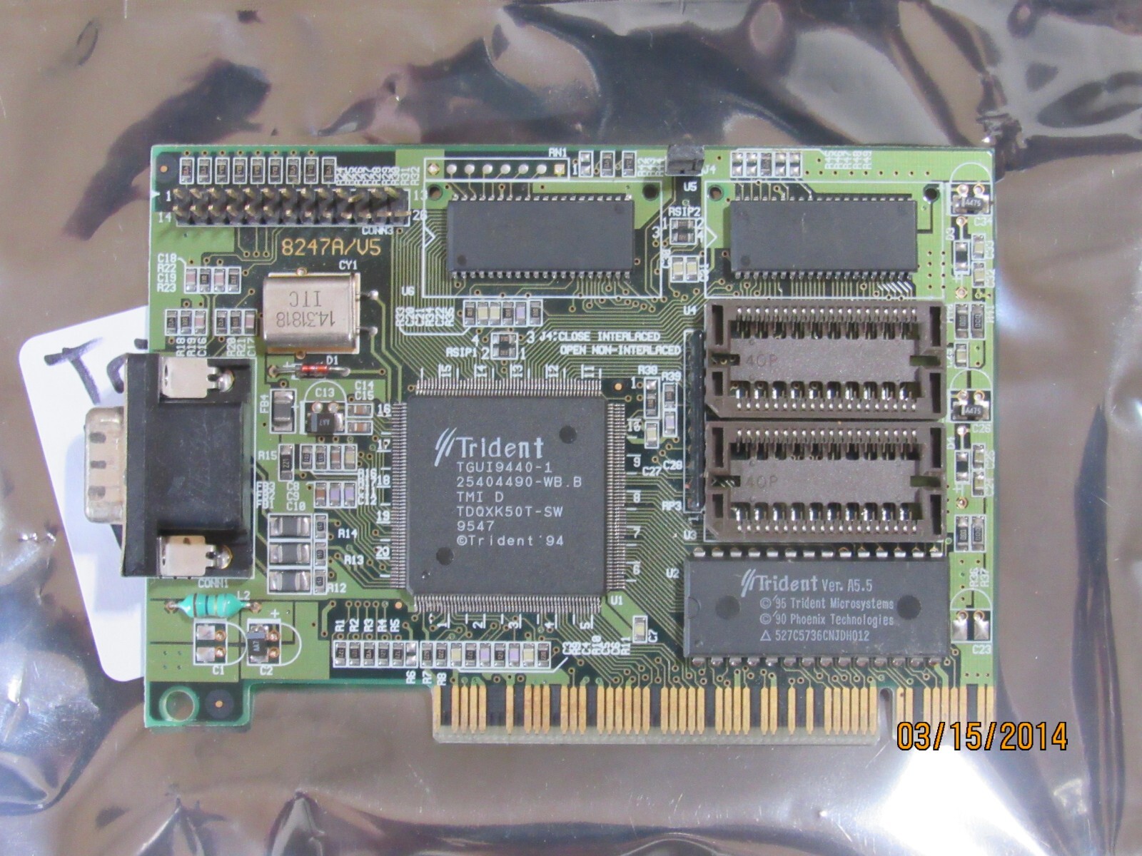 Jaton 1MB Trident TGUI9440-1 KY2-JAX-TVGA94PCI PCI Video Card Win98 DOS