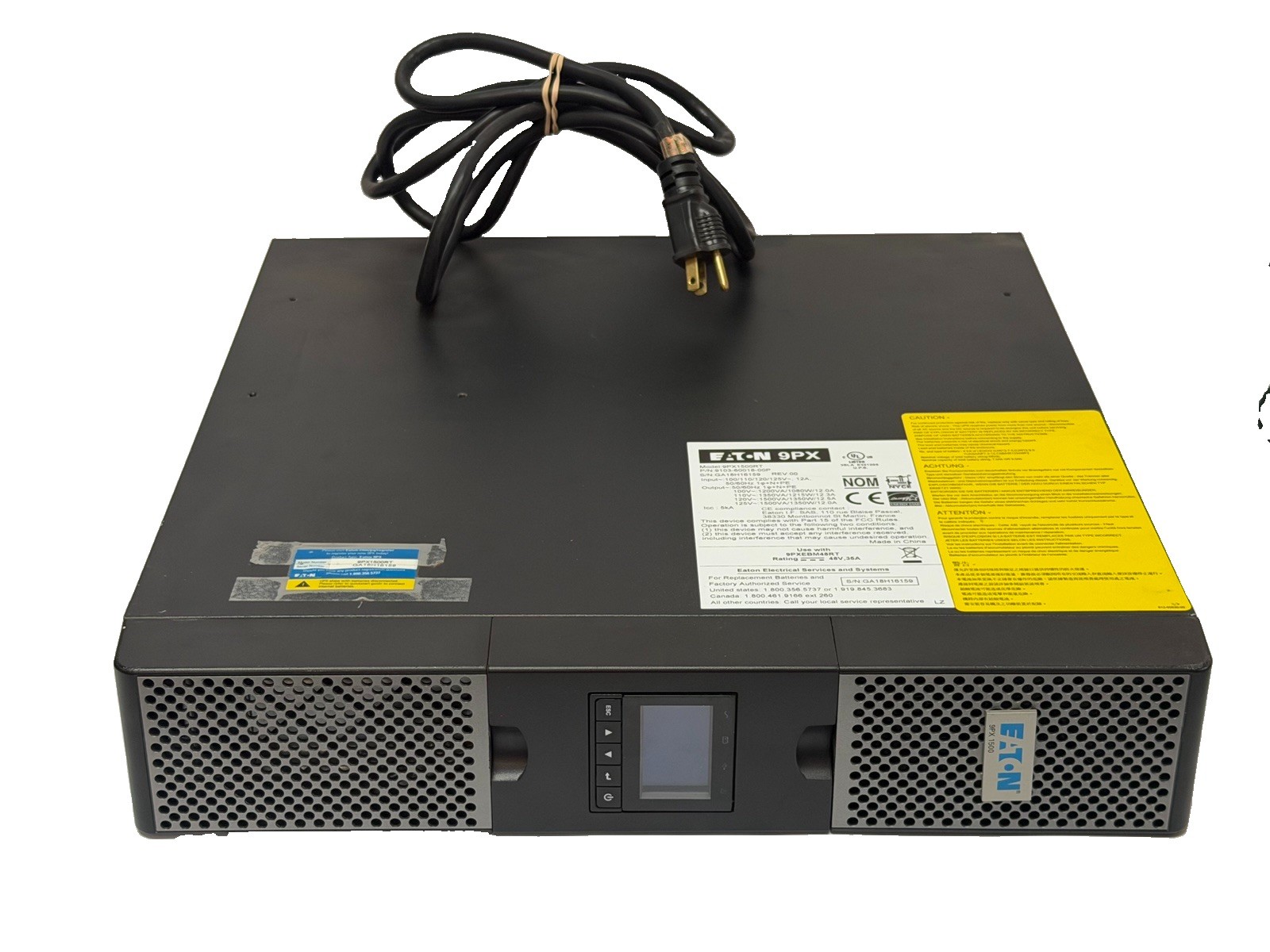 Eaton 9PX1500RT 1500VA 1350W 120V Online Rackmount UPS Power (No Batteries)