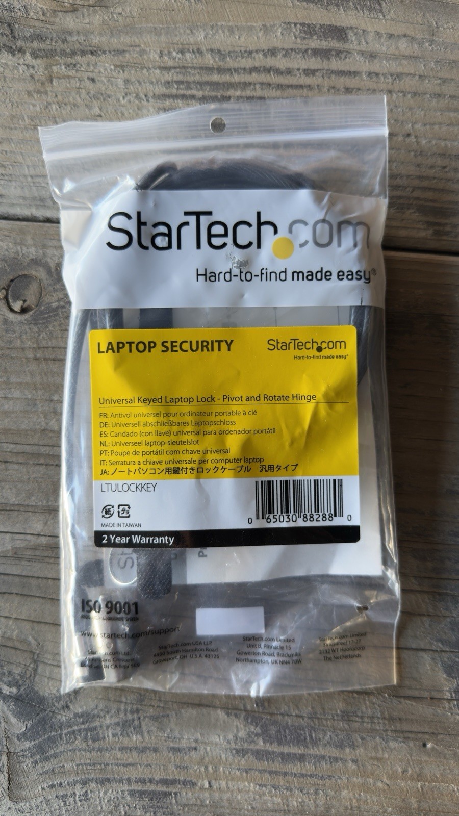 StarTech 3-in-1 Universal Security Cable Lock for Wedge/K-Slot Laptop LTULOCKKEY