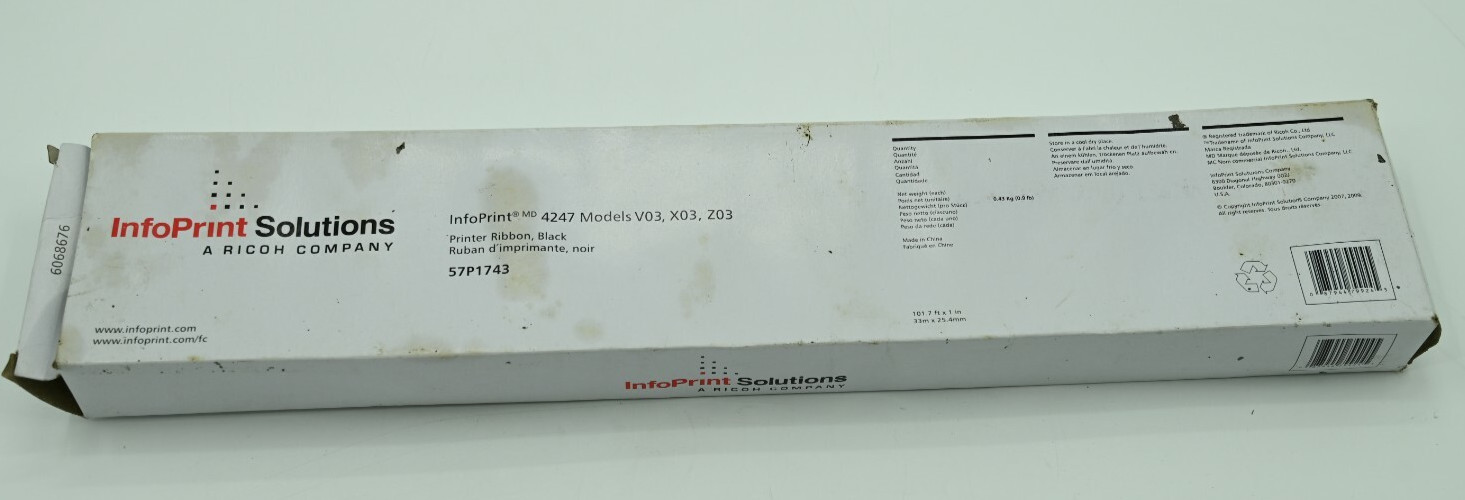 InfoPrint Solutions Ricoh Cartridge Printer Ribbon for 4247 Model Black