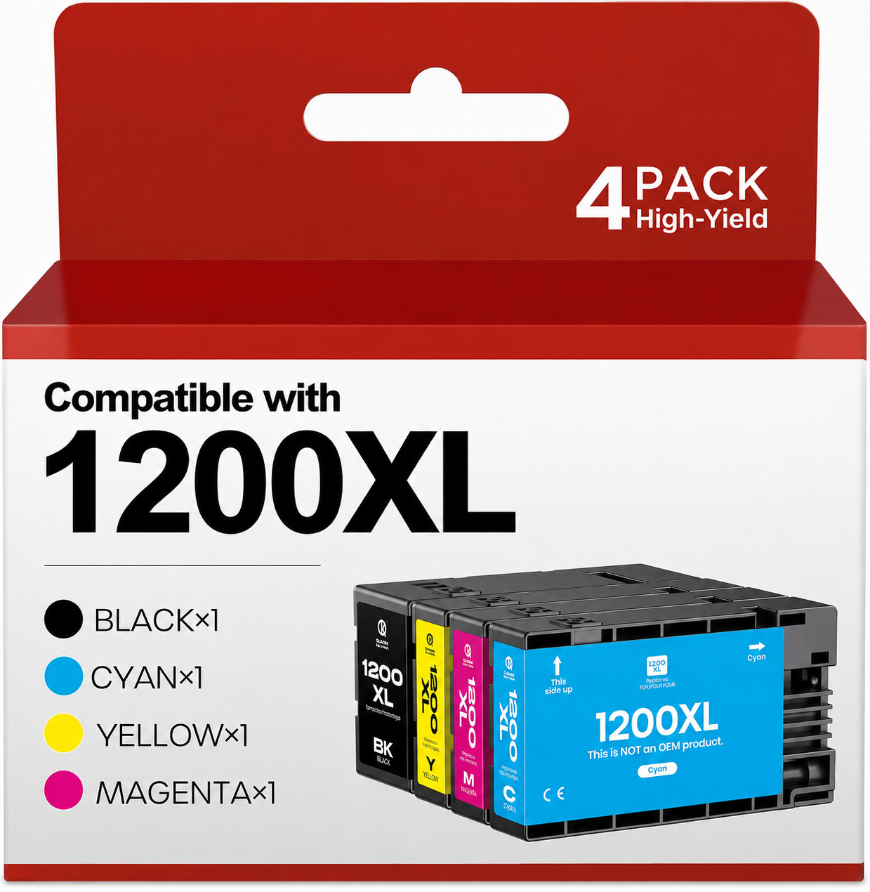 4PK PGI-1200 Ink Cartridge for MB Laser Printer MB2020 MB2120 MB2350 MB2720