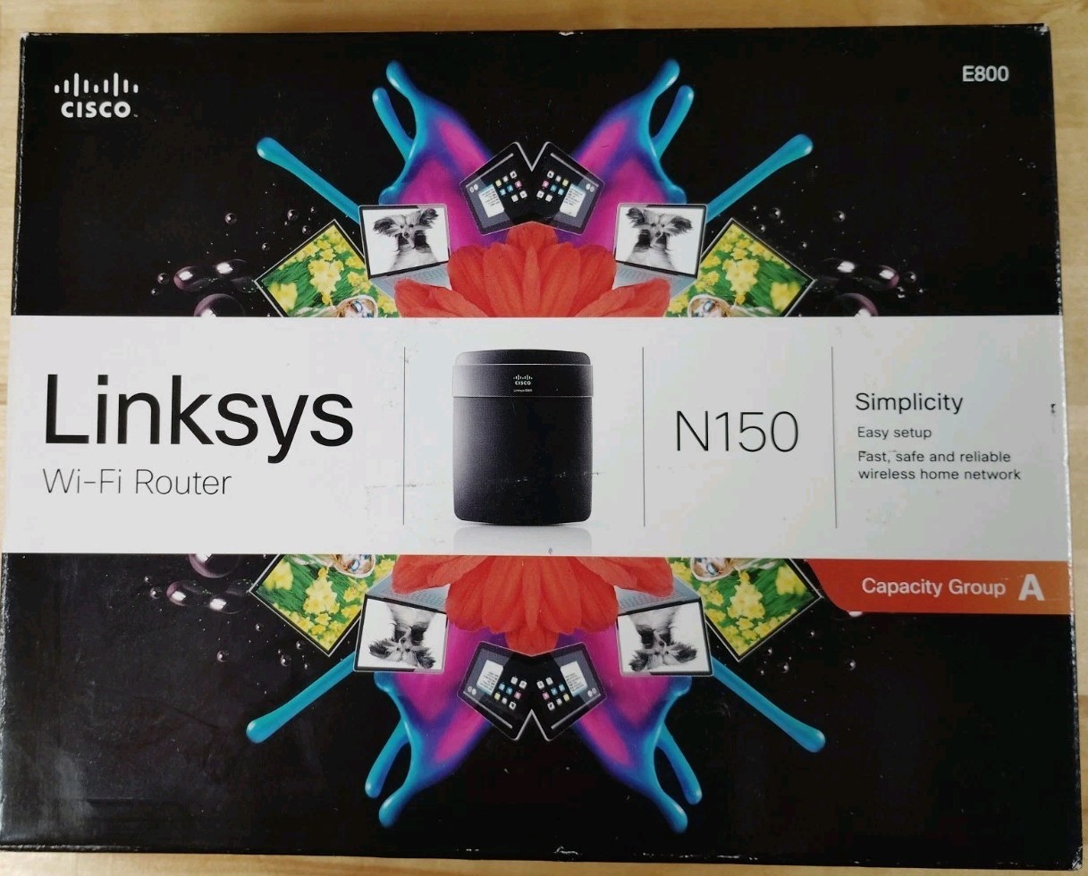 Cisco Linksys E800 N150 Wi-Fi Wireless Broadband Router