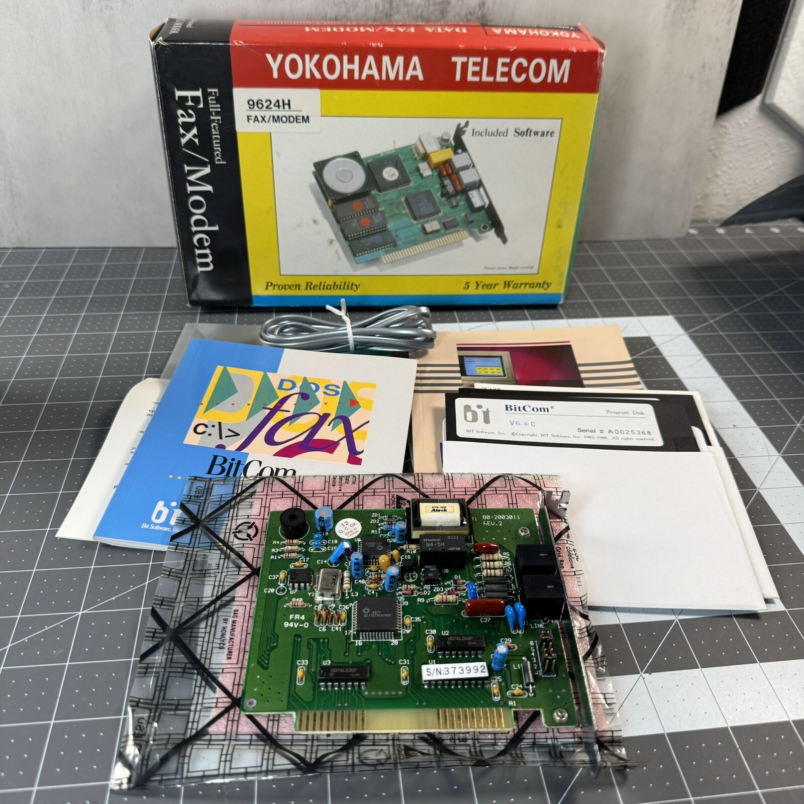 Vintage ISA Data Fax/Modem YokoHama Telecom 9624SH - UNTESTED READ DESCRIPTION