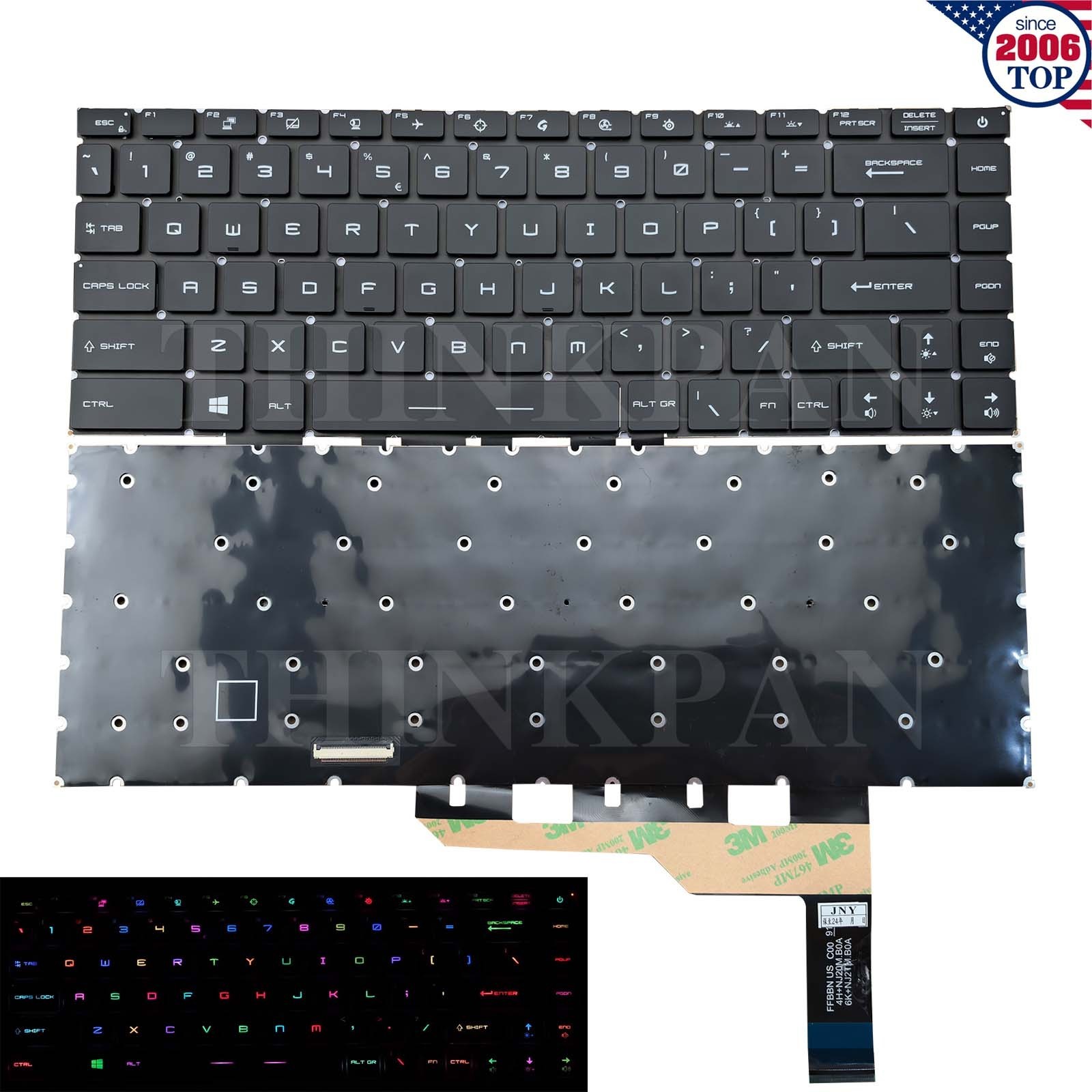 New US RGB Backlit Keyboard For MSI GP66 10UG Leopard Vector GP66 12UH MS-1542