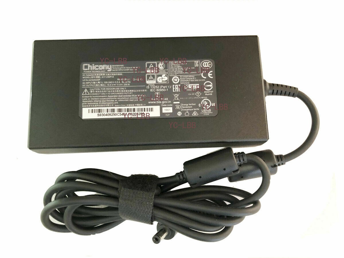 MSI GS75 STEALTH 17.3,GS66 10SFS-032 Charger 230W Chicony AC Adapter