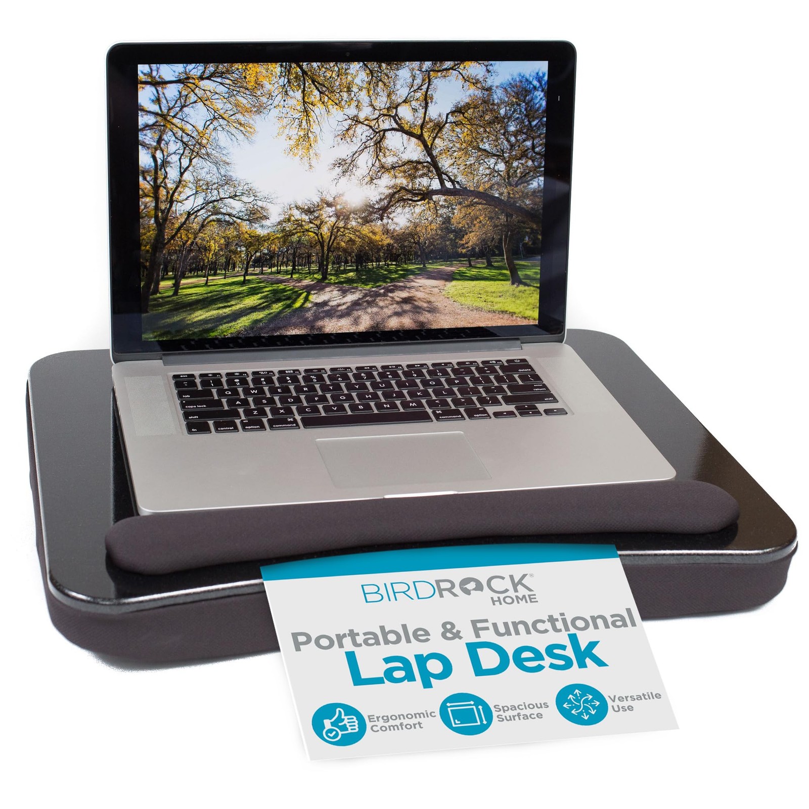 Sofia + Sam Multi Tasking Lap Desk with Memory Foam Cushion | USB Light and Mous