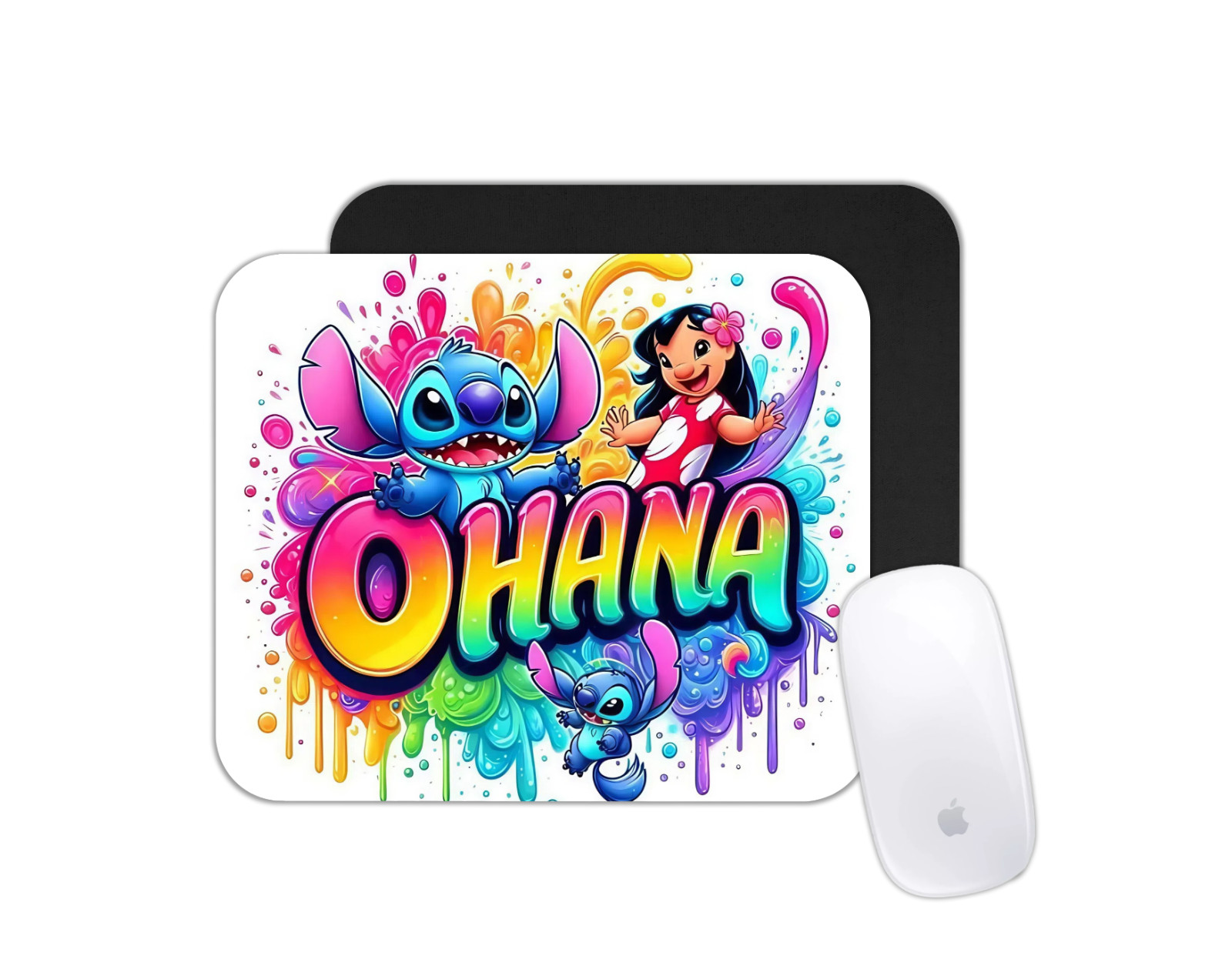 Ohana Stitch Lilo Fun Art Desk Mat Non-Slip Gaming Mouse Pad