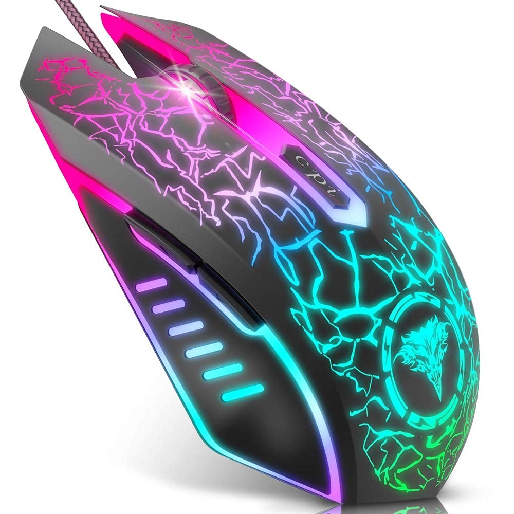 BENGOO Gaming Mouse Wired, Ergonomic Gamer Laptop PC Optical Computer black