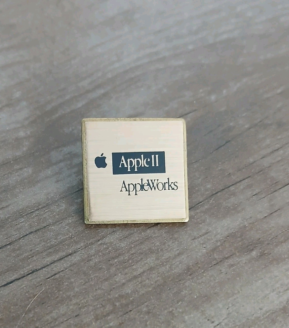 Vintage 1980's Apple Computer Pin, Apple II AppleWorks  (Office Suite Software)