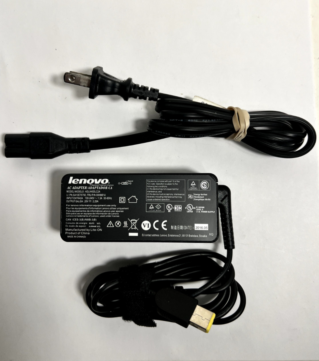OEM Original Lenovo ADLX45DLC2A 45W ThinkPad Laptop Charger Square Tip 20V 2.25A
