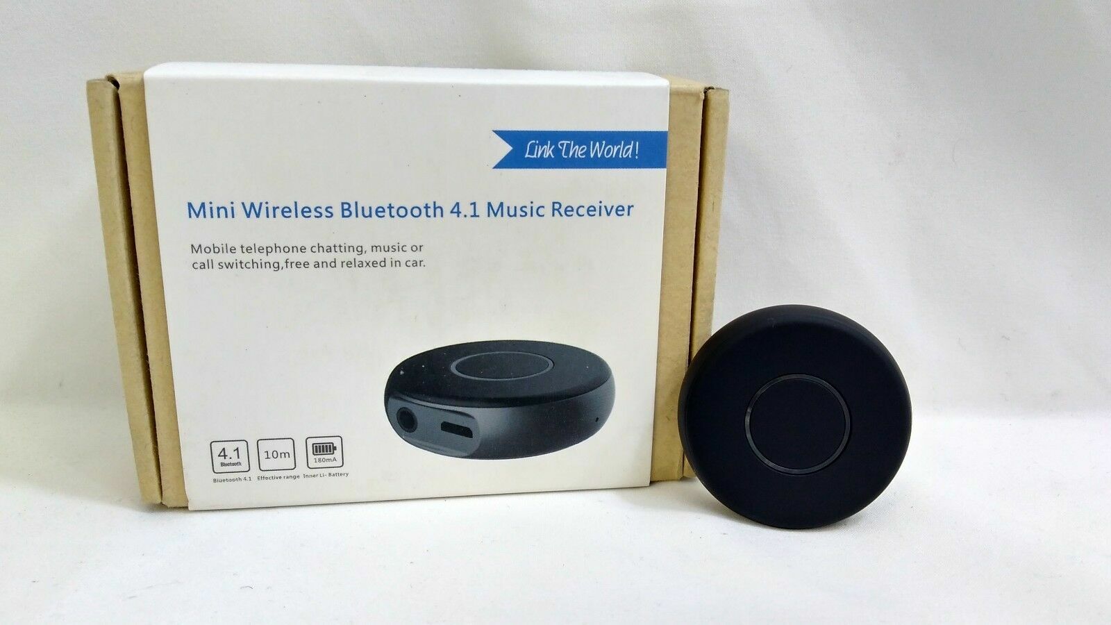 Universal Mini Wireless Bluetooth 4.1 Music Receiver 3.5mm New Open Box E042 AA