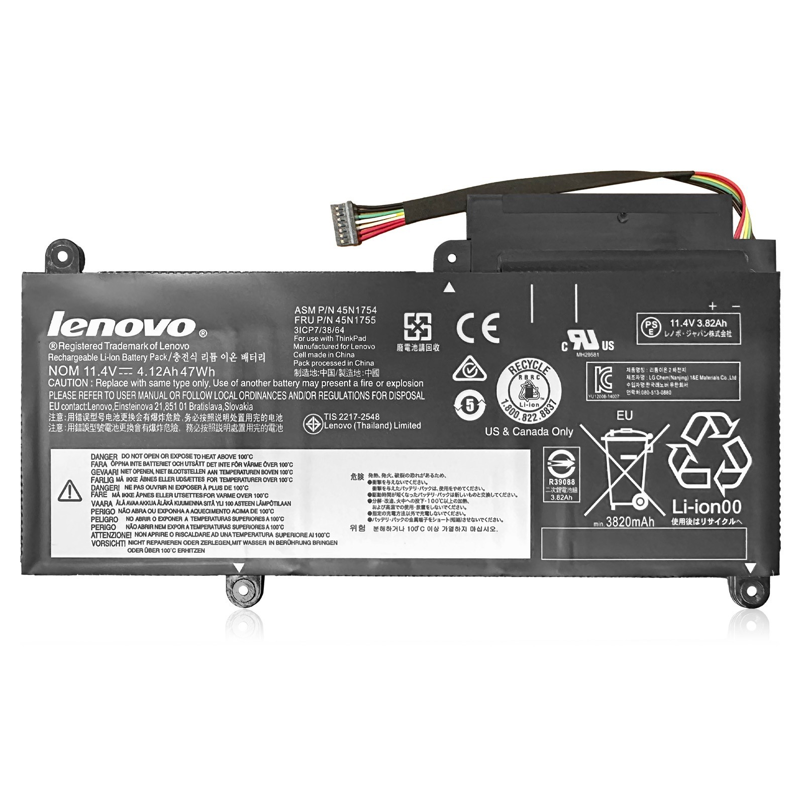 New Original 47Wh 45N1754 Battery for Lenovo ThinkPad E450 E450C E455 E460 E460C