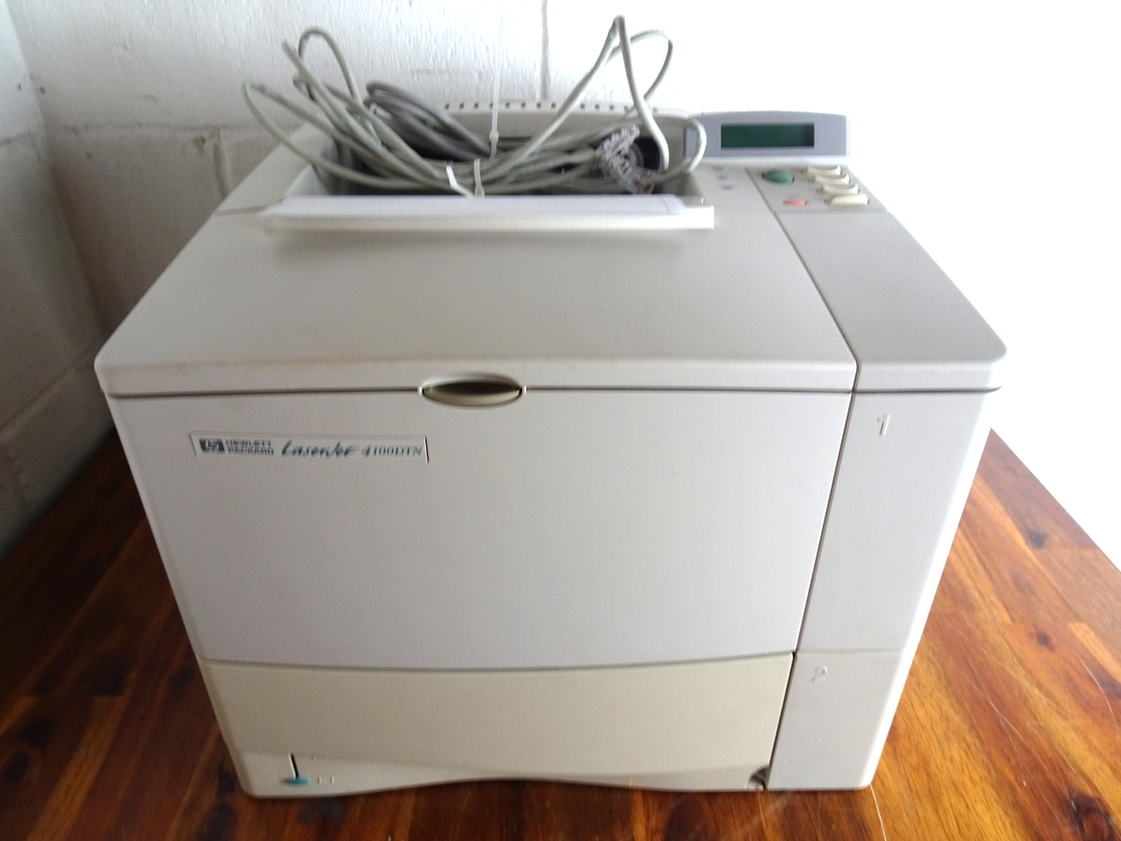 HP LaserJet 4100dtn Monochrome Laser Printer with Toner/Cables Tested 390k Pages