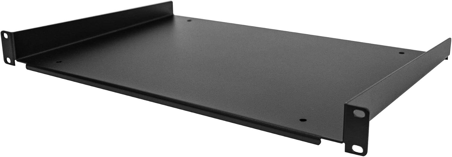 StarTech.com 1U Server Rack Shelf - Universal Mount 12 Depth, Black 