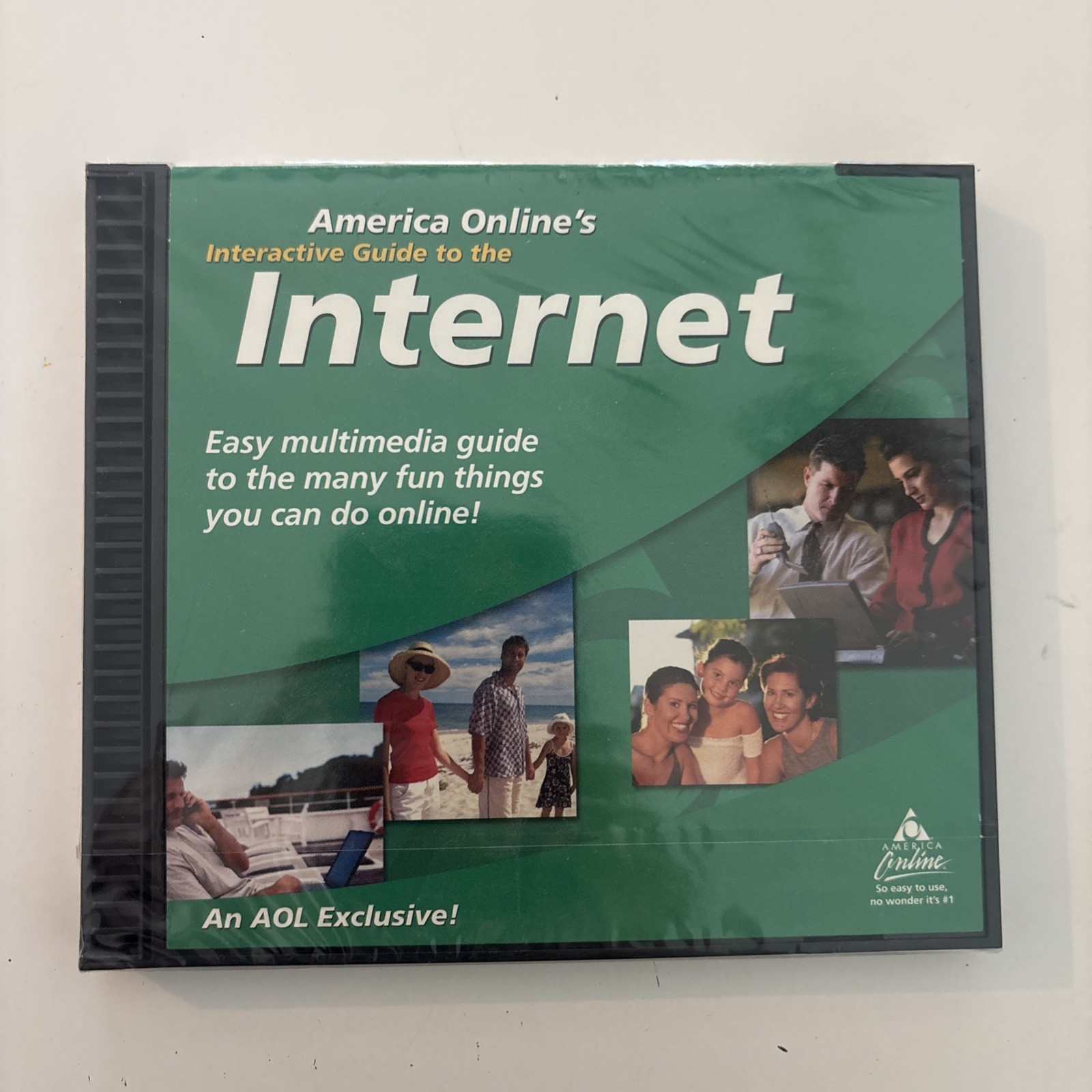 Vintage 90s AOL Interactive Guide To The Internet cd-rom Sealed