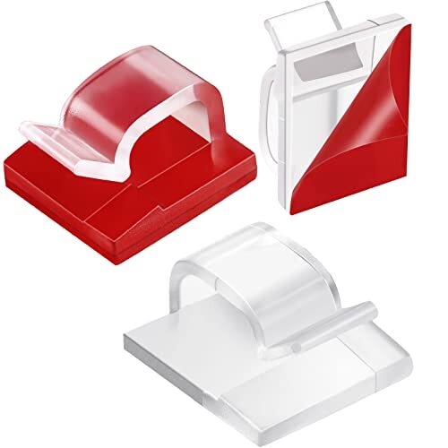  100 Pcs Cable Clips Adhesive Cable Organizer Cord Holder Wire Clip Small Clear