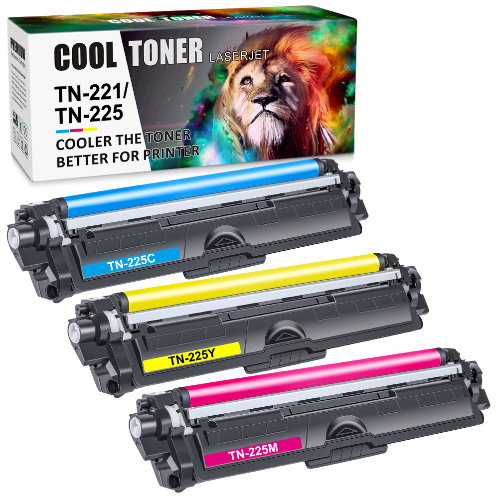 3 Pack Color TN225CMY Toner For Brother TN-225 HL-3170CDW MFC-9130CW MFC-9340CDW