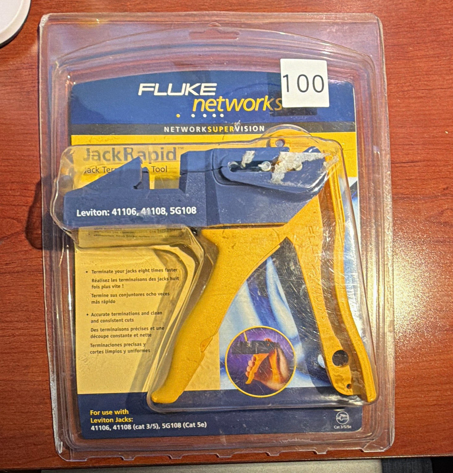 Fluke Networks JackRapid Jack Termination Tool for Leviton Cat 5e JR-LEV-1