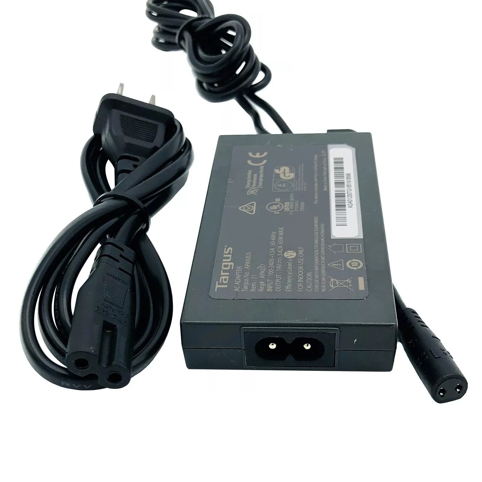 Genuine Targus 65W AC Power Adapter APA092US 19V 3.42A APA037US Charger NO Tips