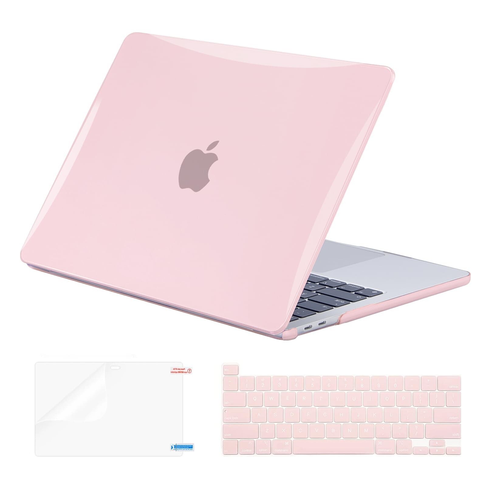 EooCoo Pink Case Compatible with MacBook Pro 13 inch M2 2022, 2020-2017 Relea...