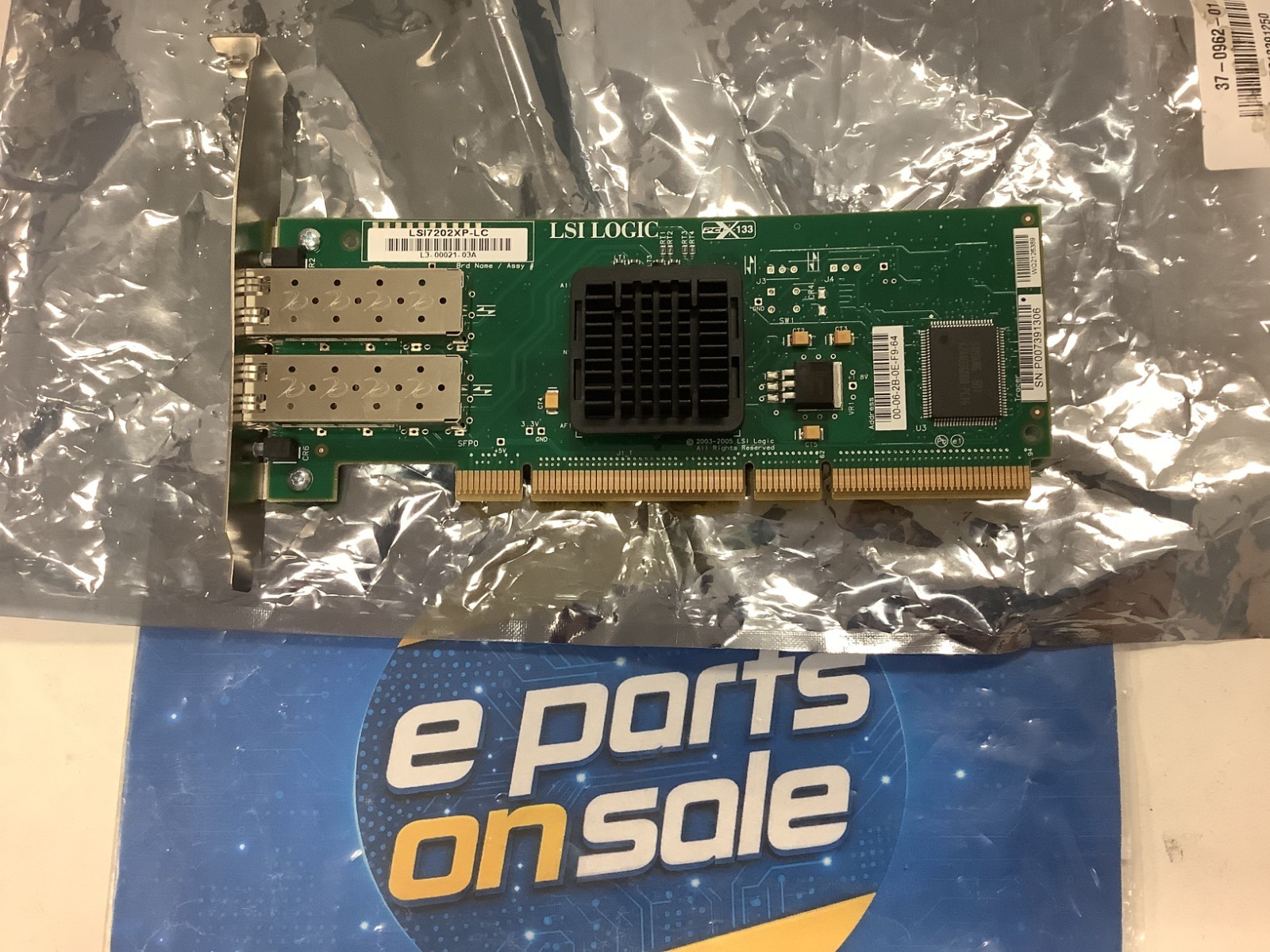 LSI Logic LSI7202XP-LC 2-Channel PCI-X Fibre Channel Host Bus Adapter Card L-T2C