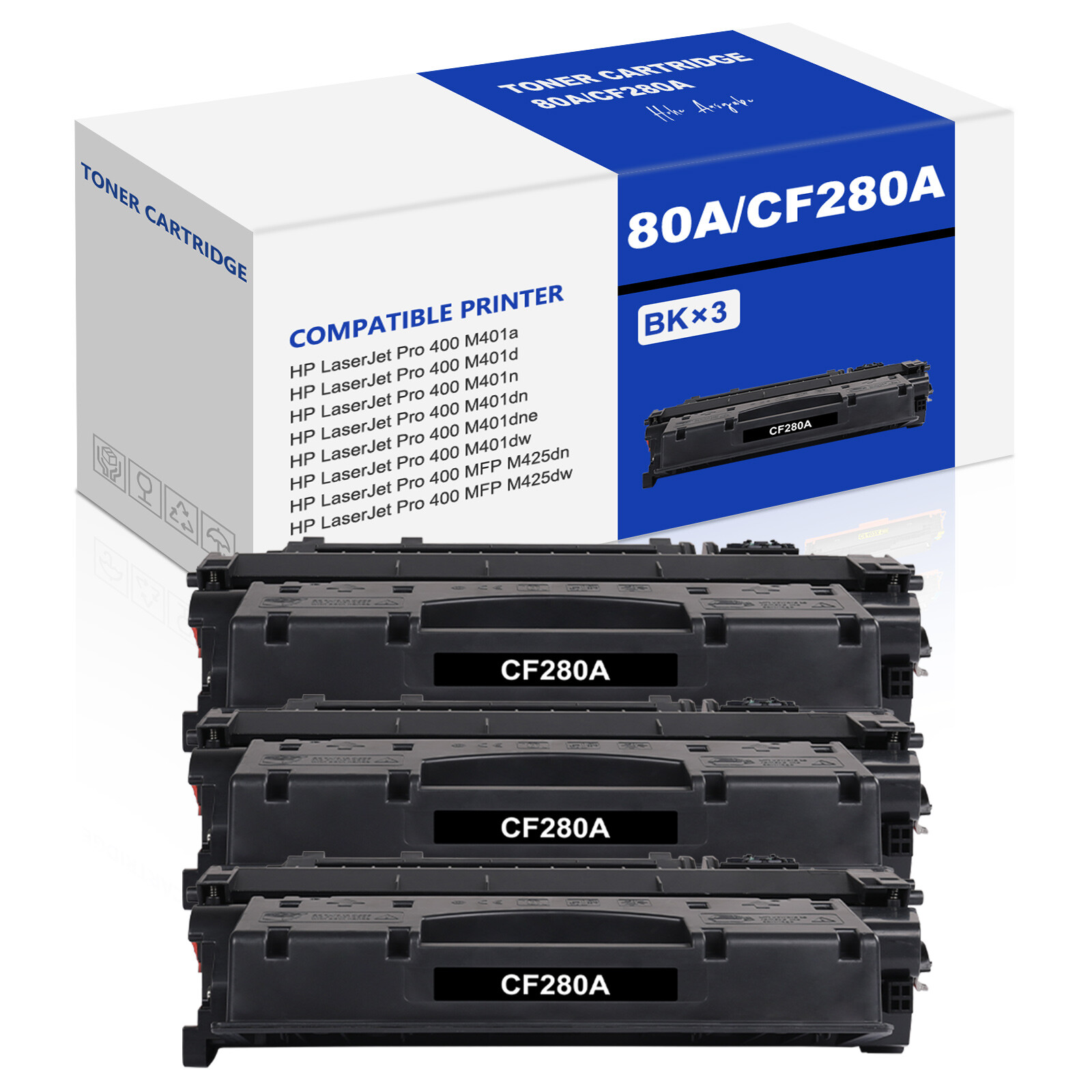 CF280A Toner for HP 80A Toner Cartridge LaserJet Pro M401n M401dn MFP M425dn lot