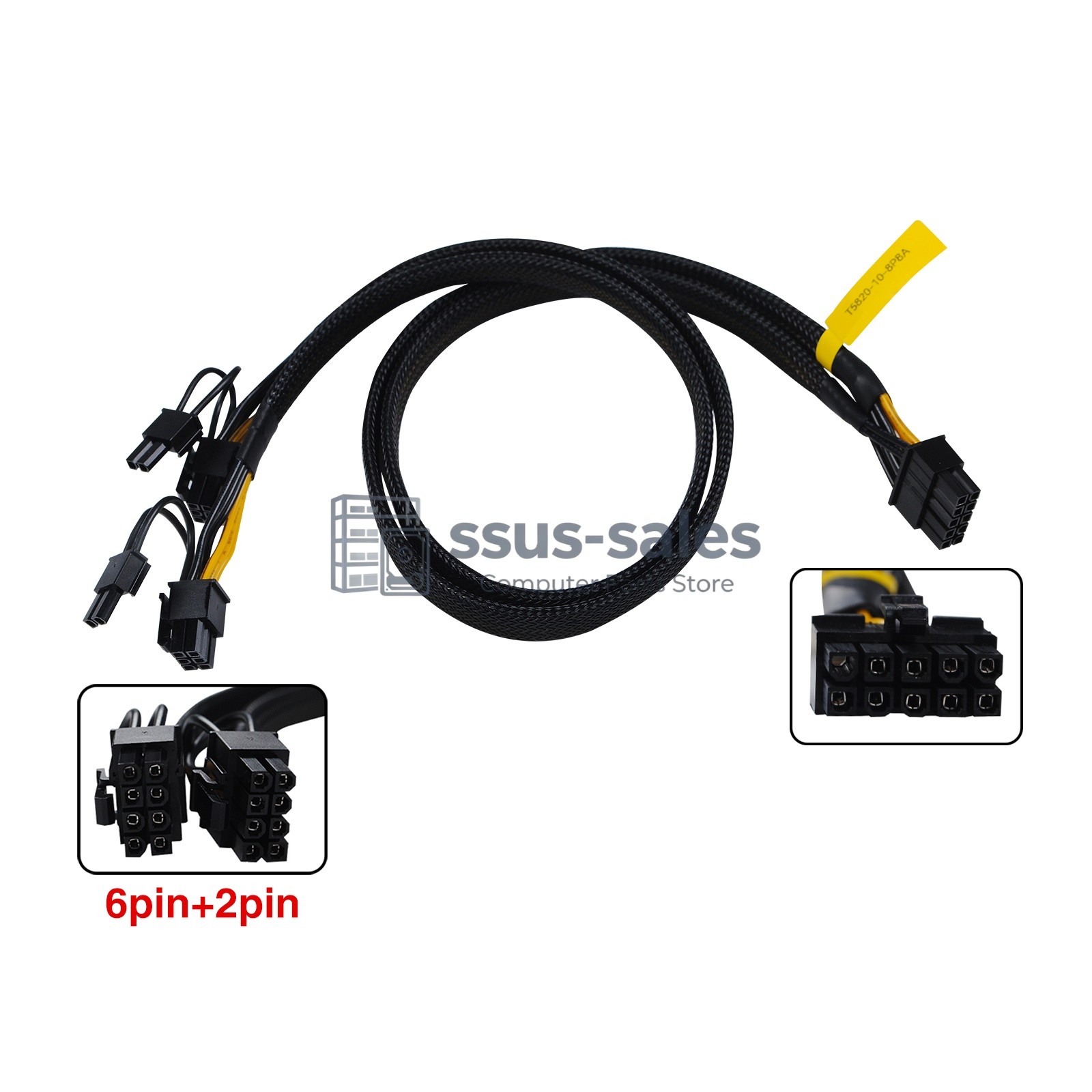 10-pin to 8+8-pin Expansion Board GPU Power Cable for DELL T5820 T7920 T7820