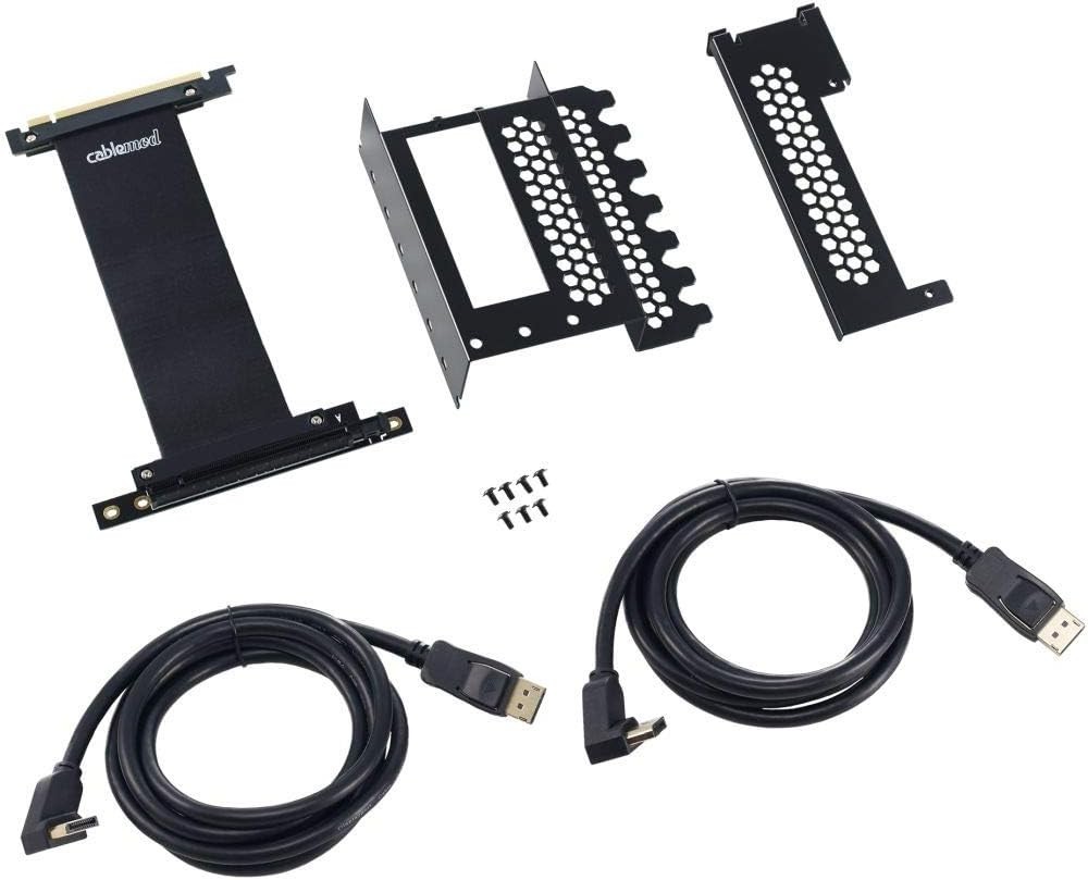 CableMod Vertical PCI-e Bracket  PCI-e 4.0  Edition (Black, 2 x DisplayPort)