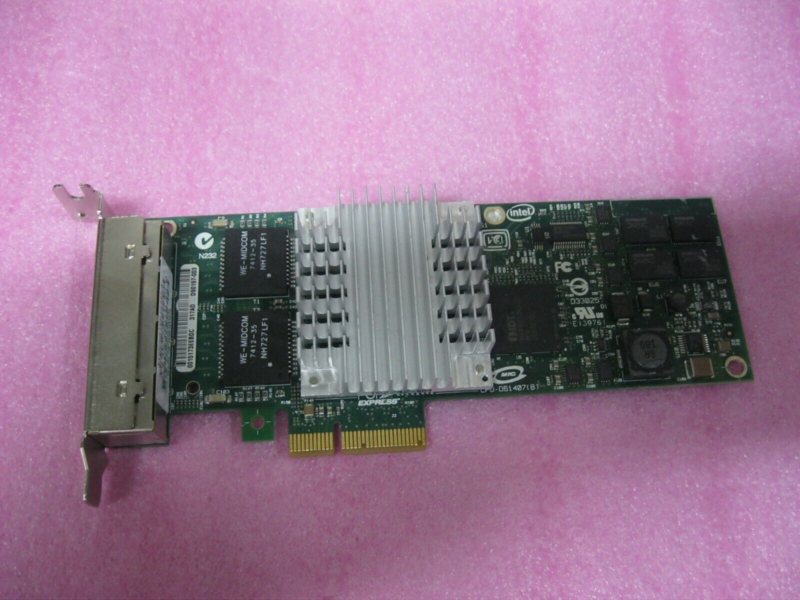 SUN 375-3481 Pro 1000 PT LP PCI-E Quad Port Server Network Interface - ZZ23