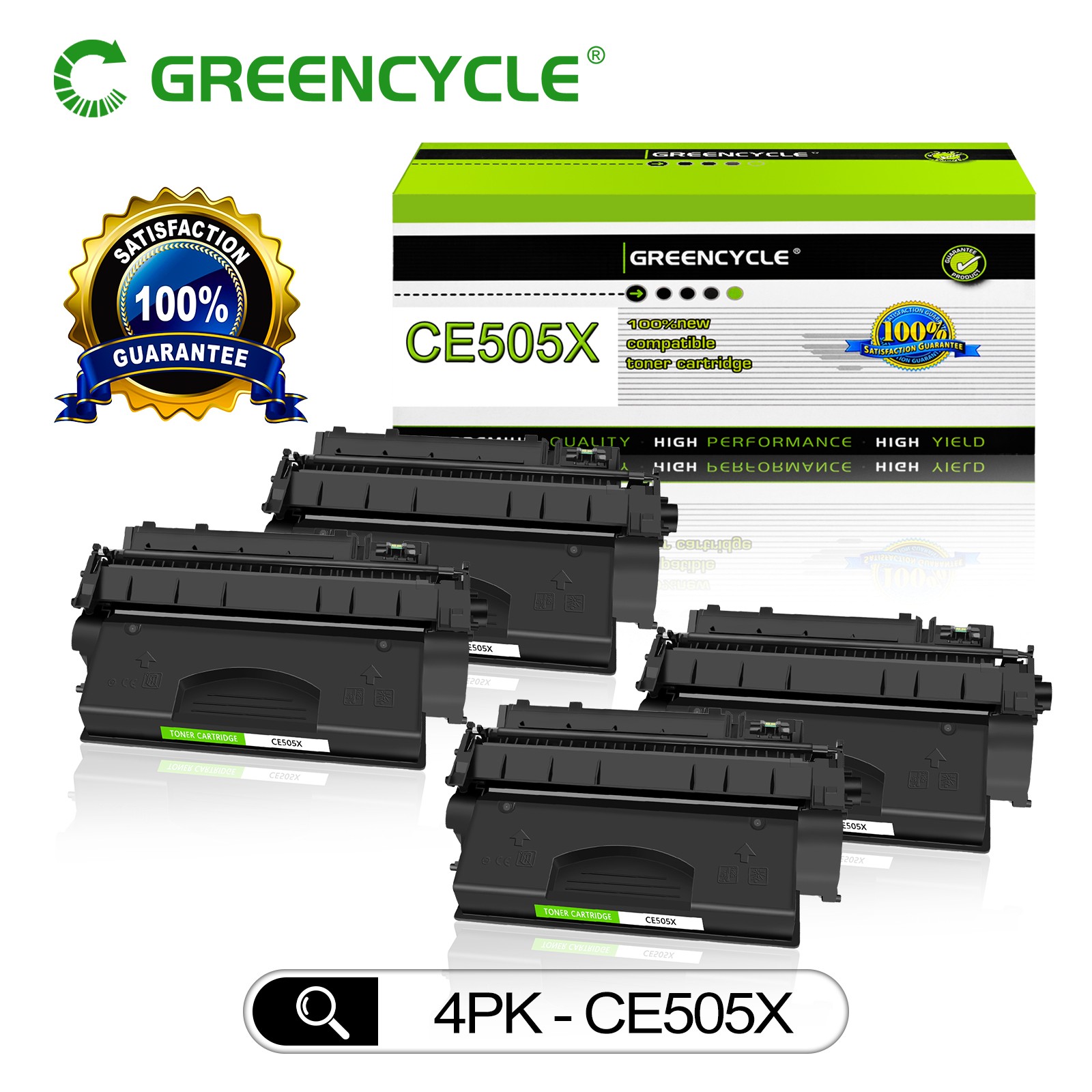 Black CF280X 80X Toner Cartridge 4PK Fits HP M401dn M401n M425dn M401dw M425dw