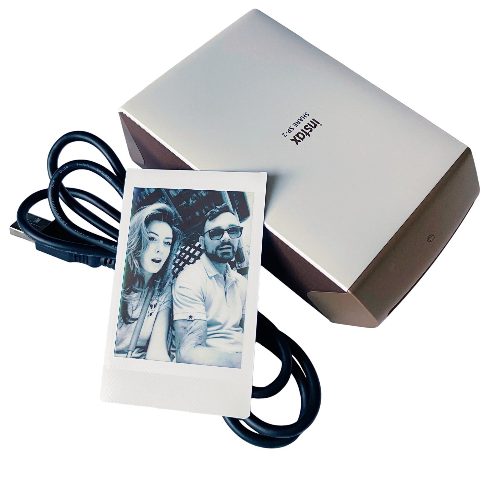 Fujifilm Instax Share SP-2 Smartphone Printer Battery Charging Cord Gold TESTED