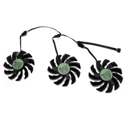 3PCS 75MM VGA GPU Cooler Fan For Gigabyte GTX 970 Windforce G1 Cards R9-280X GV